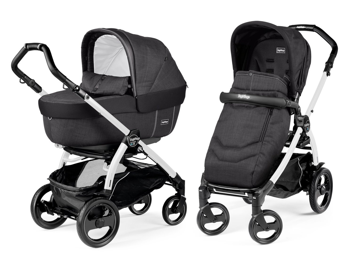 Коляска 2 в 1 Peg Perego Book 51 S Elite Modular (шасси White/Black) Onyx
