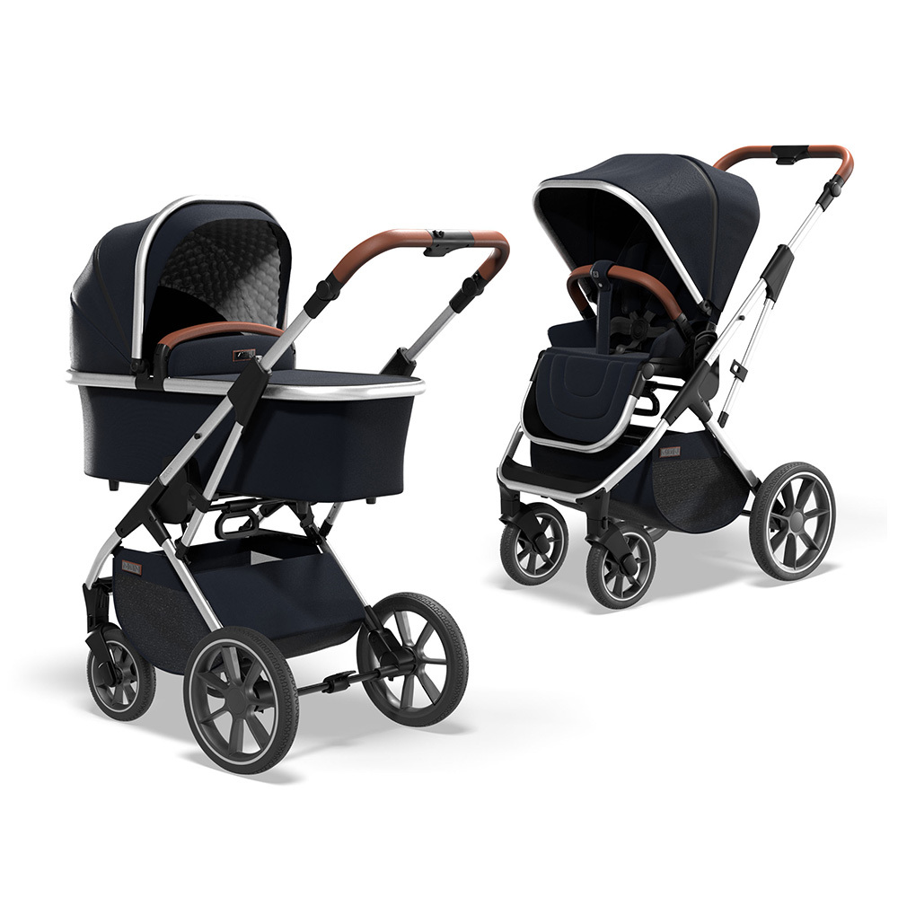 Коляска 2 в 1 Moon Style Rocca Navy (403) 2022