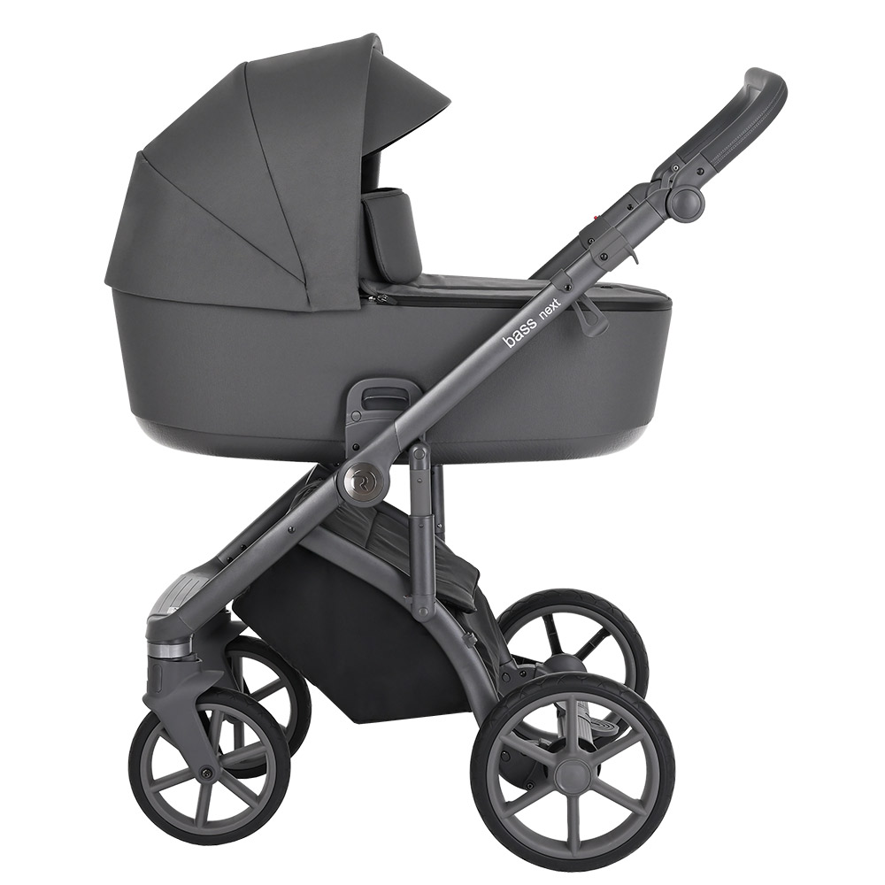 Коляска 3 в 1 Roan Bass Next Steel Grey/Grey/ руч.Серый
