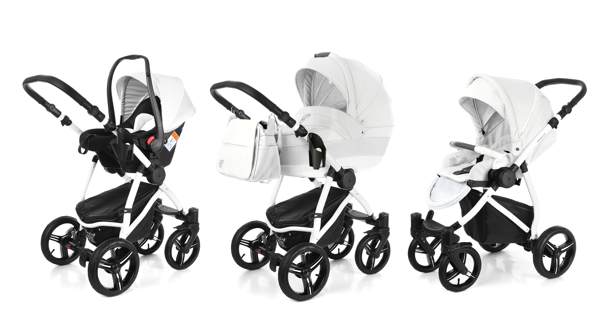 Коляска 3 в 1 Esspero Grand Newborn Lux (шасси White) Argtic leatherette
