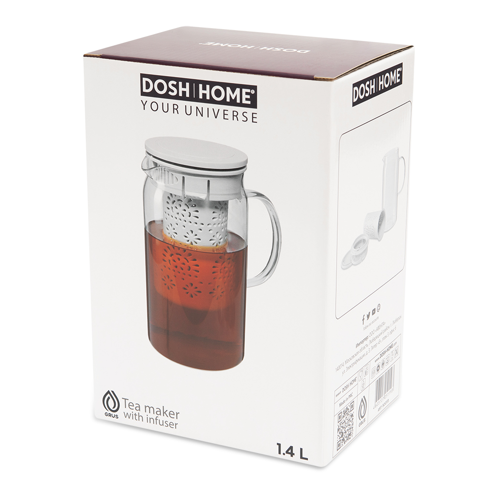Чайник DOSH | HOME GRUS с ситечком 1.4 л, серый
