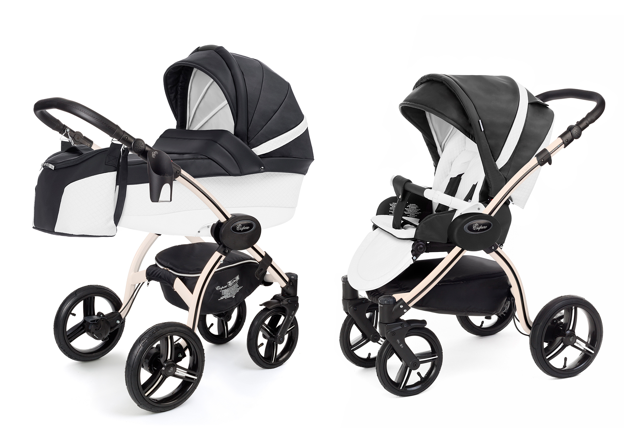 Коляска 2 в 1 Esspero Grand I-Nova (шасси Beige) Nappa Graphite