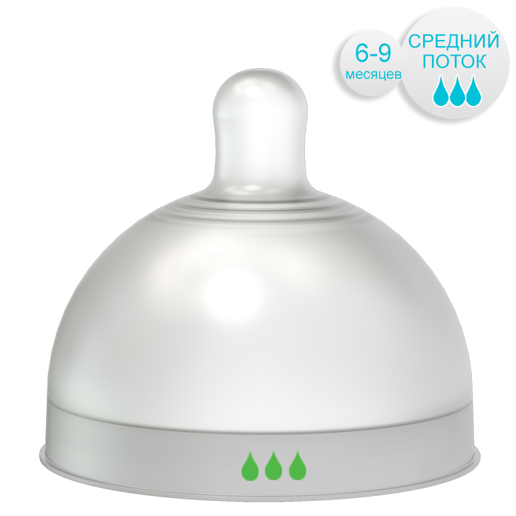 Соска для бутылочки Adiri NxGen (1 шт., средний поток, 6-9 мес.)