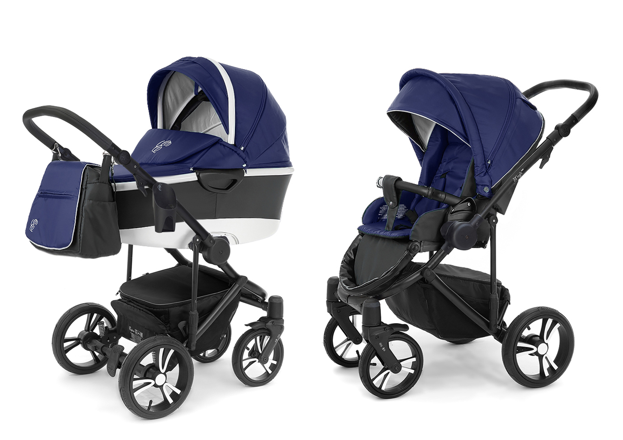 Коляска 2 в 1 Esspero Magic Pro Alu (шасси Black) Navy