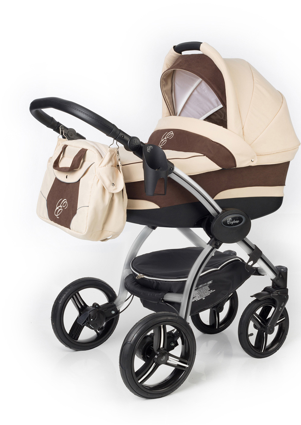 Коляска для новорожденных Esspero I-Nova (шасси Grey) Beige Brown