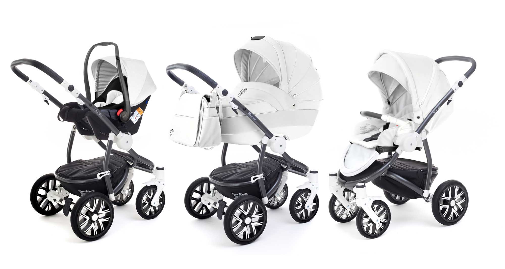 Коляска 3 в 1 Esspero Grand Discovery (шасси Graphite White) Argtic leatherette