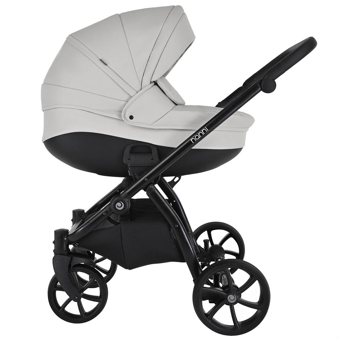 Коляска 3 в 1 Tutis Nanni (2024) Кожа Light Silver