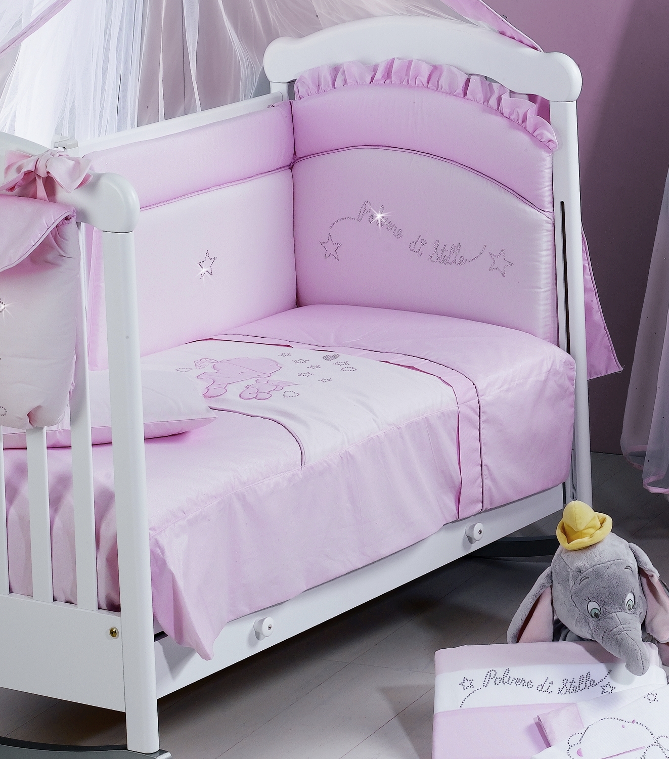 Постельный комплект Roman Baby POLVERE DI STELLE 5 предметов Pink (Розовый)