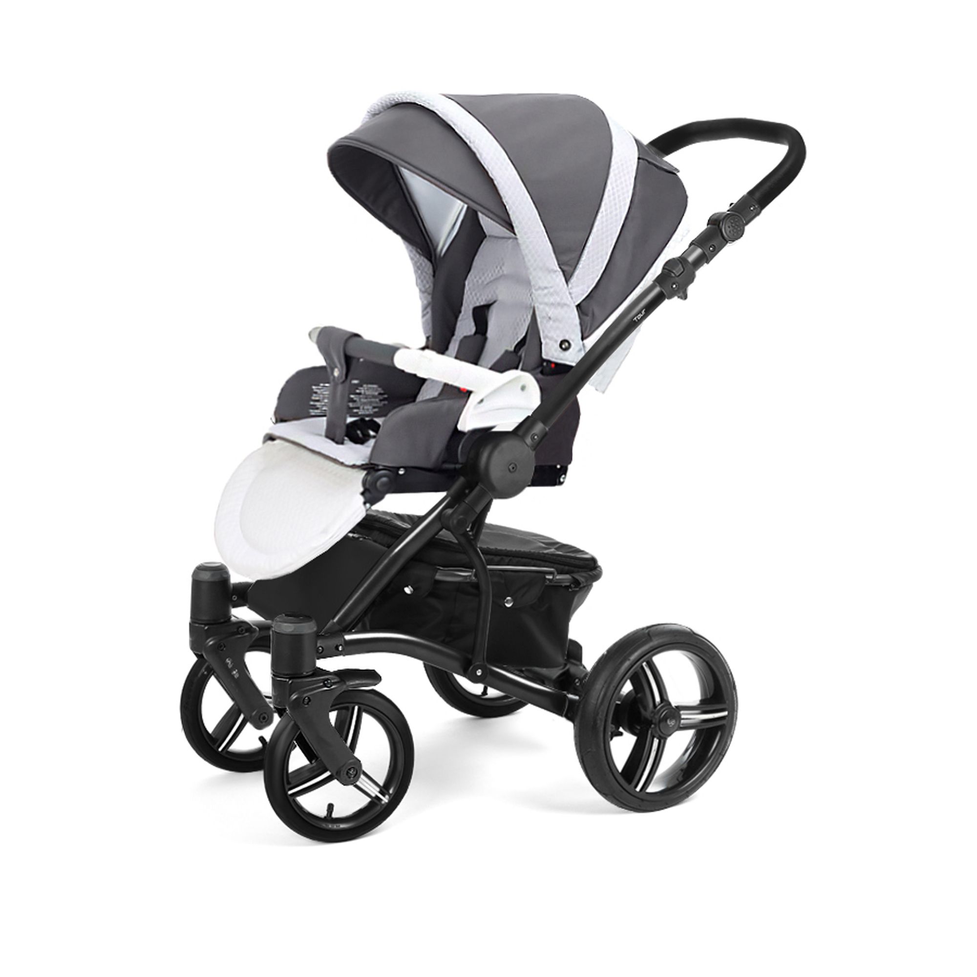 Прогулочная коляска Esspero Tour Leatherette (шасси Black) Royal Light Grey