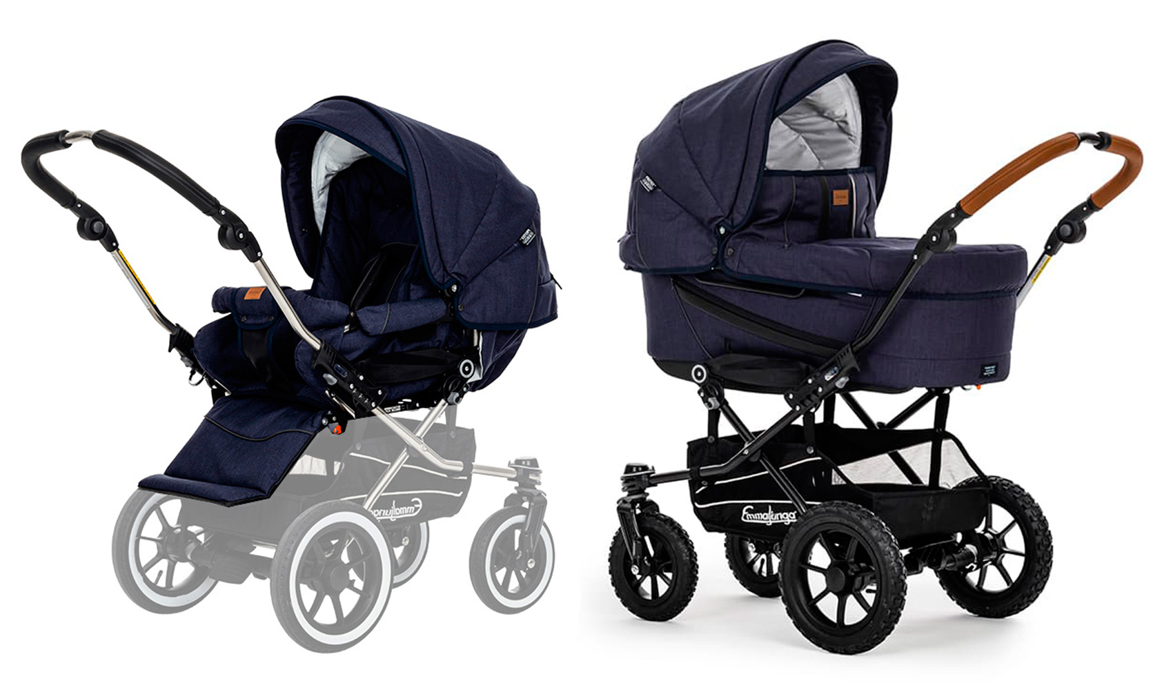 Коляска 2 в 1 Emmaljunga Edge Duo Combi Lounge ( Duo S Outdoor) Navy