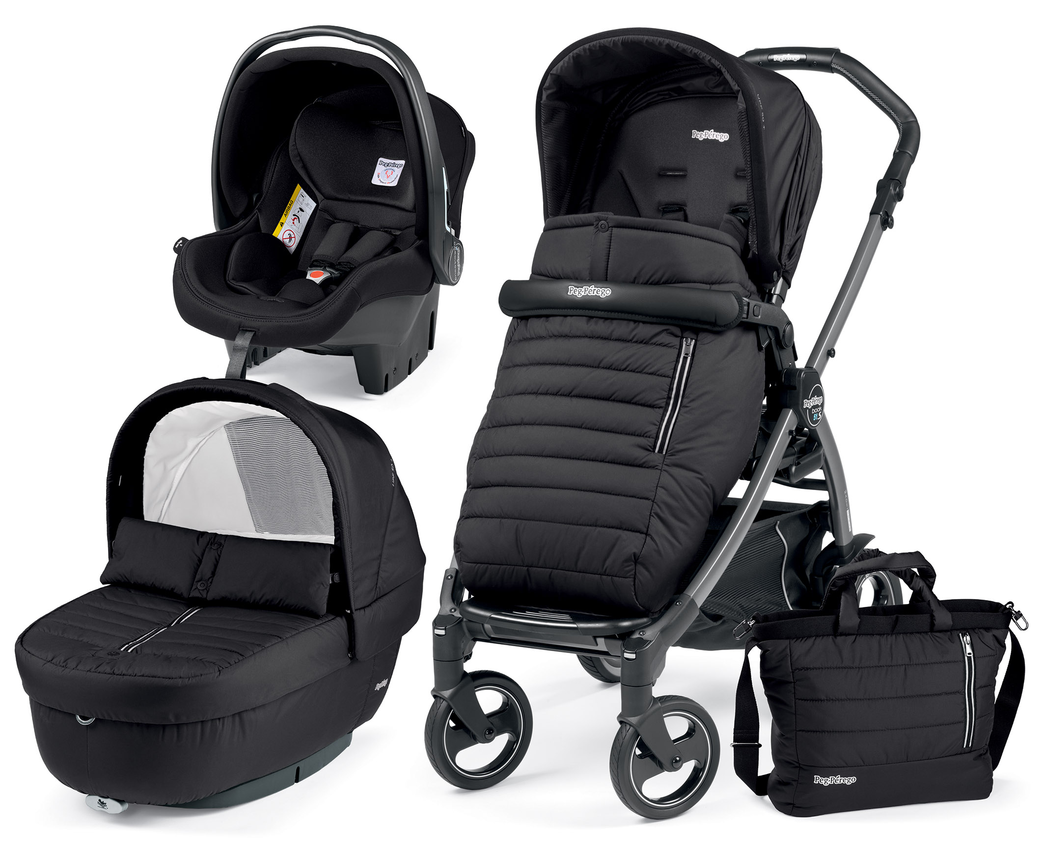 Коляска 3 в 1 Peg Perego Book Plus Breeze Set Modular Breeze Noir