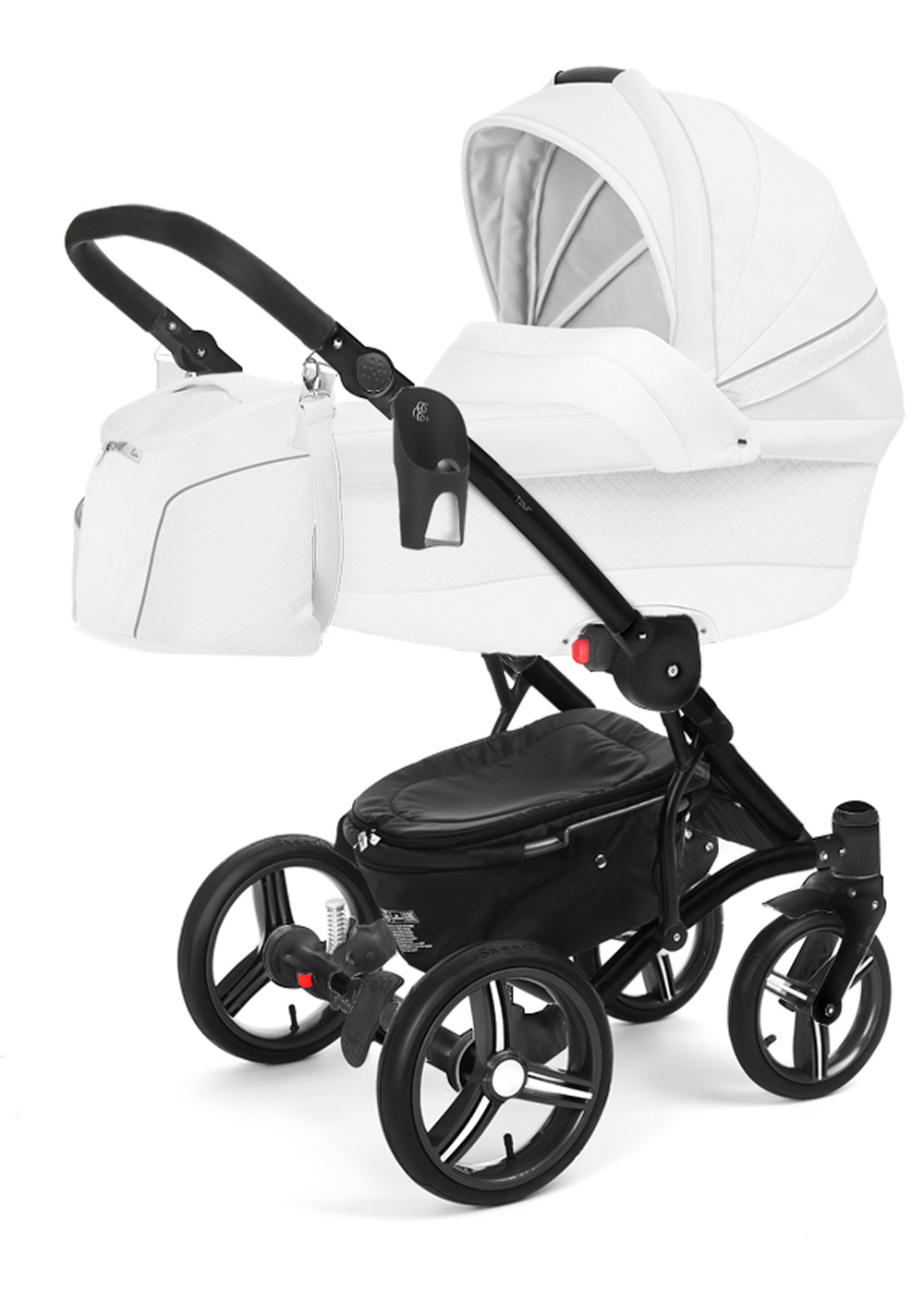 Коляска для новорожденных Esspero Tour Leatherette (шасси Black) Nappa White