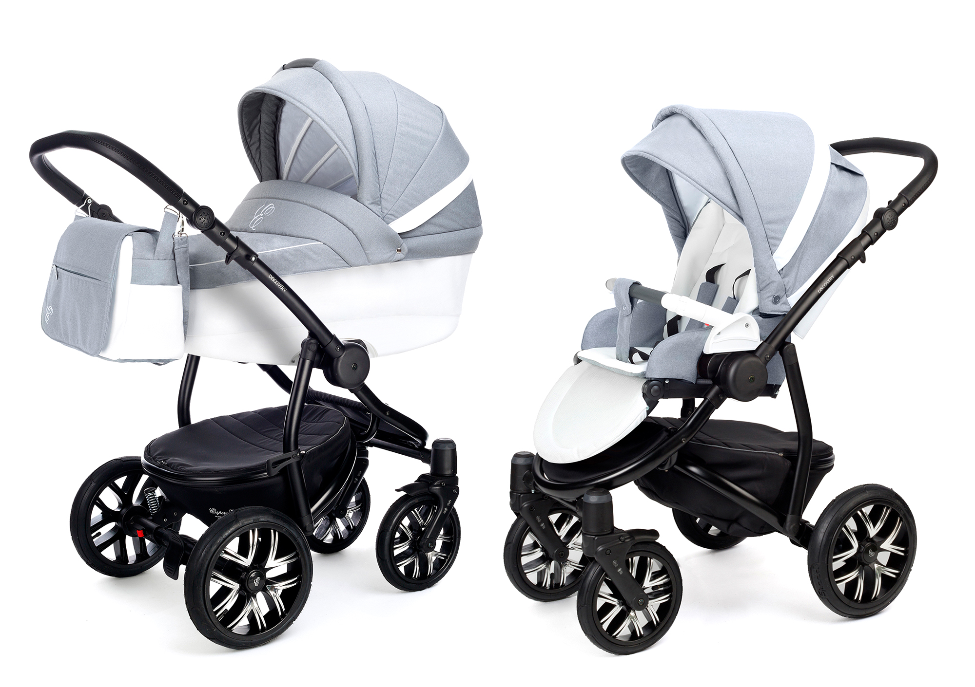 Коляска 2 в 1 Esspero Grand Discovery (шасси Graphite) Jeans Grey
