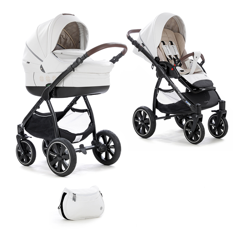 Коляска 2 в 1 Noordi Fjordi Sport NB+ White Leather 858