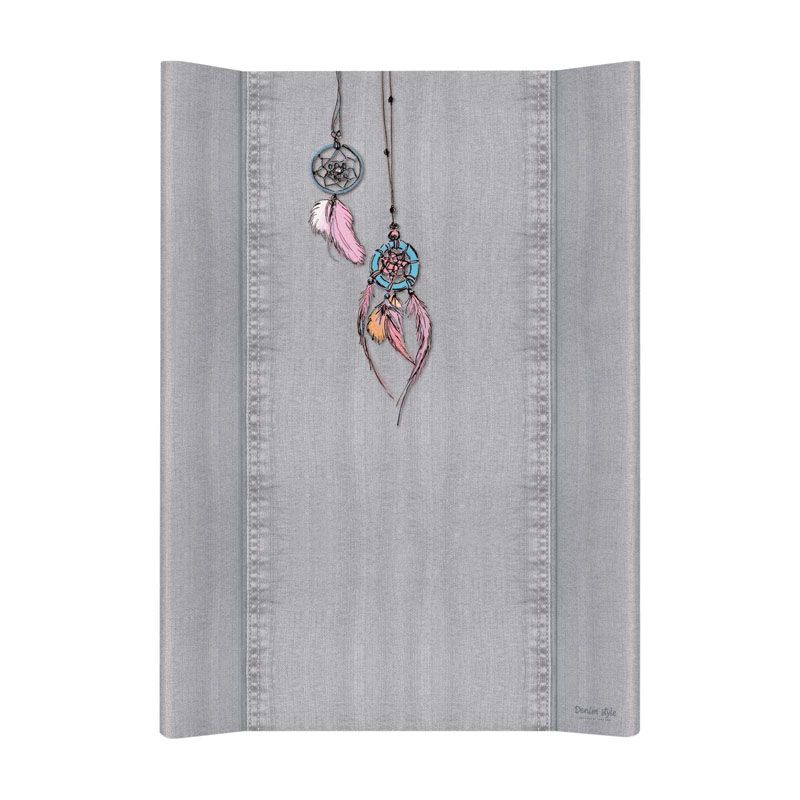 Пеленальный матрасик без изголовья Ceba Baby 70 см на кровать Denim Style W-200 Dream Catcher grey W-200-119-599