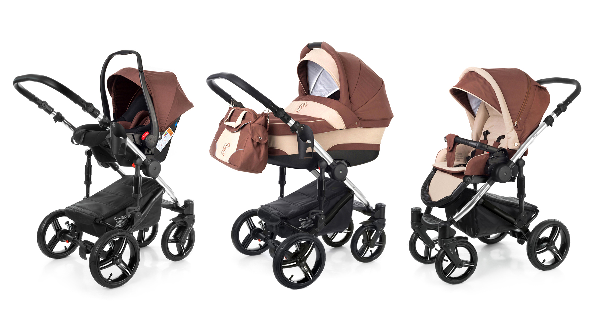 Коляска 3 в 1 Esspero Magic (шасси Chrome) Brown Beige
