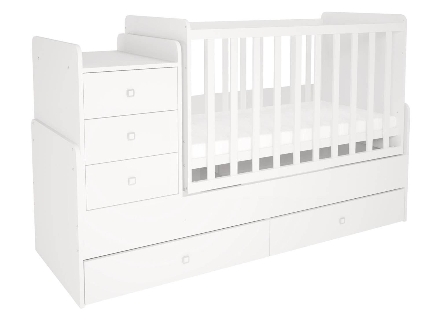 Детская кроватка Polini Simple 1100 Белый