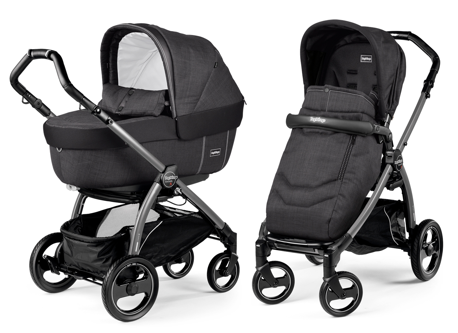 Коляска 2 в 1 Peg-Perego Book Plus S Onyx