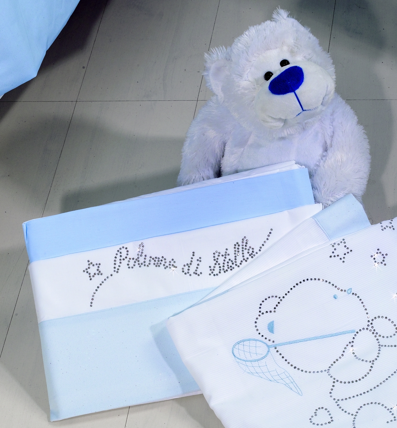 Постельный комплект Roman Baby POLVERE DI STELLE 3 предмета Light Blue (Голубой)