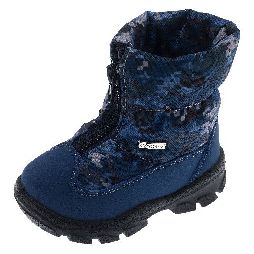 Сапоги Chicco Wilbur, для мальчиков, пиксели, цвет синий размер 220