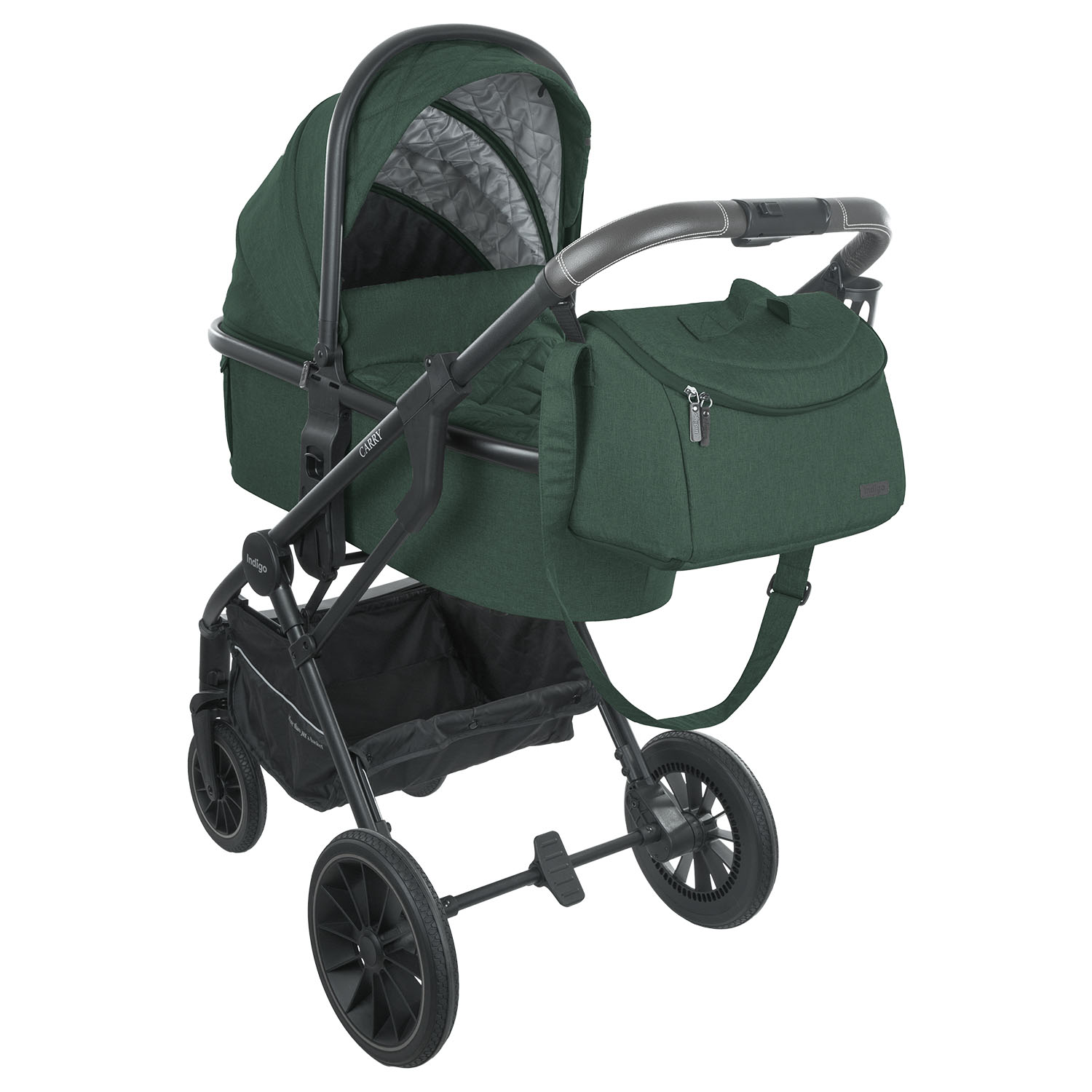 Коляска 3 в 1 INDIGO CARRY зеленый