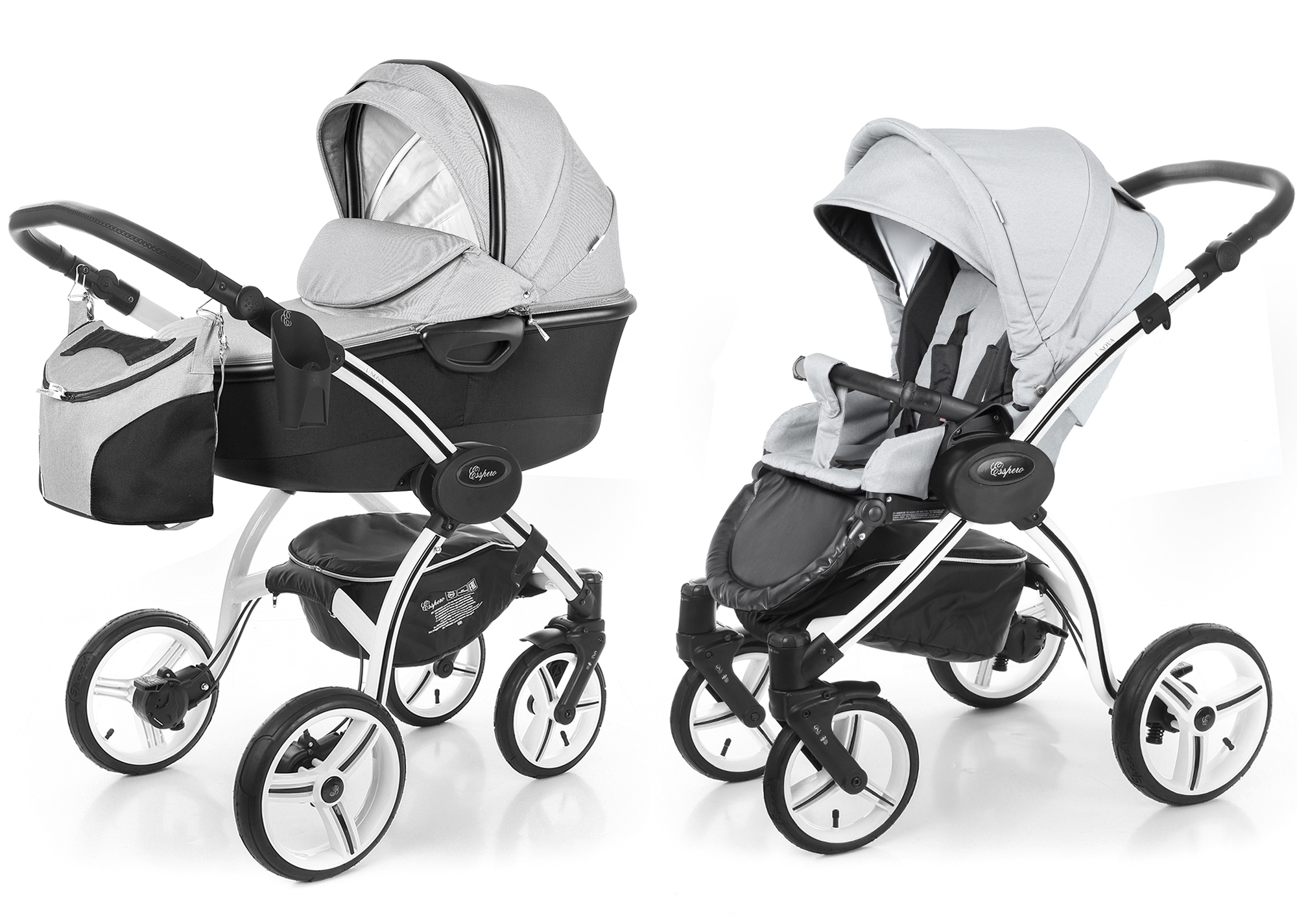 Коляска 2 в 1 Esspero I-Nova Alu (шасси White) Steel