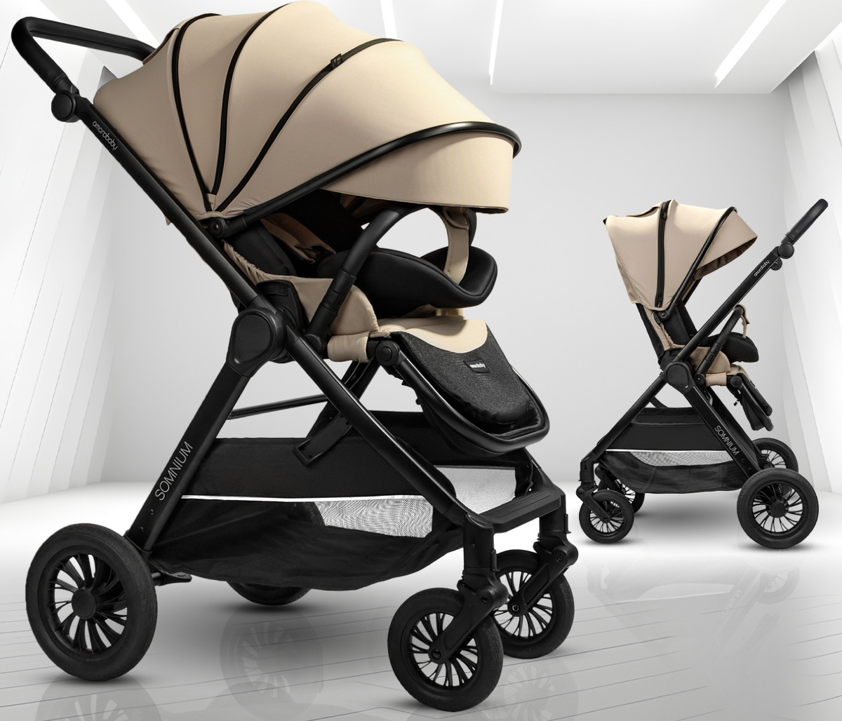 Прогулочная коляска Amarobaby Somnium Бежевый