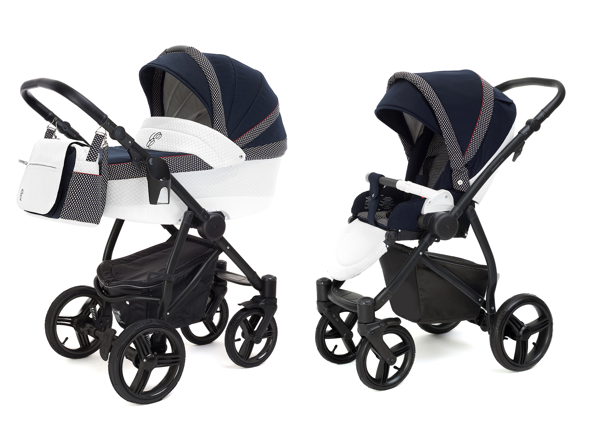 Коляска 2 в 1 Esspero Grand Newborn Lux (шасси Black) Royal Deep Ocean