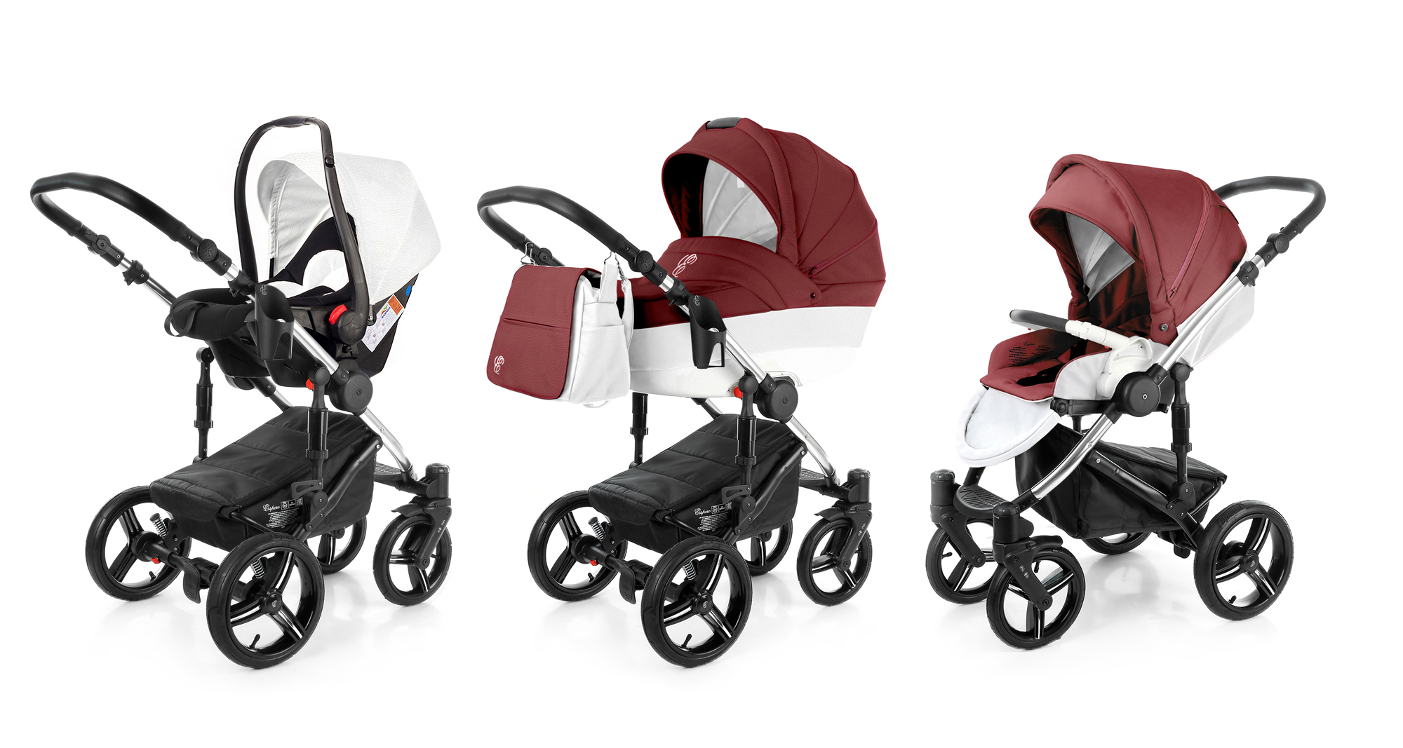 Коляска 3 в 1 Esspero Grand Magic (шасси Chrome) Cherry leatherette