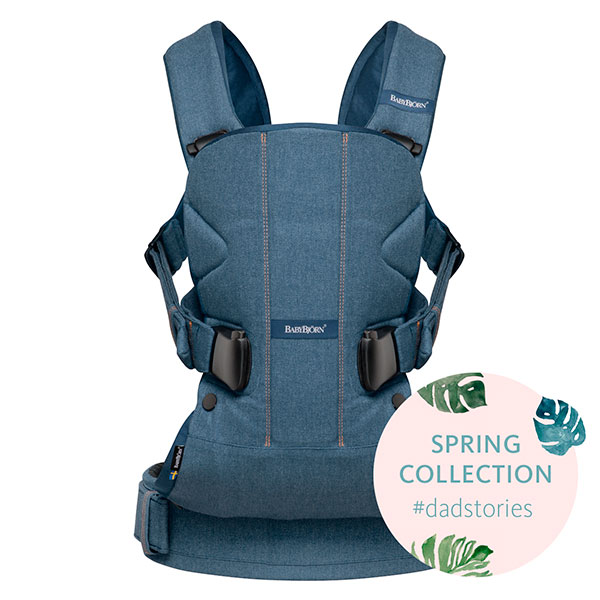 Рюкзак-Кенгуру BabyBjorn One Cotton Mix Деним пепельно-синий