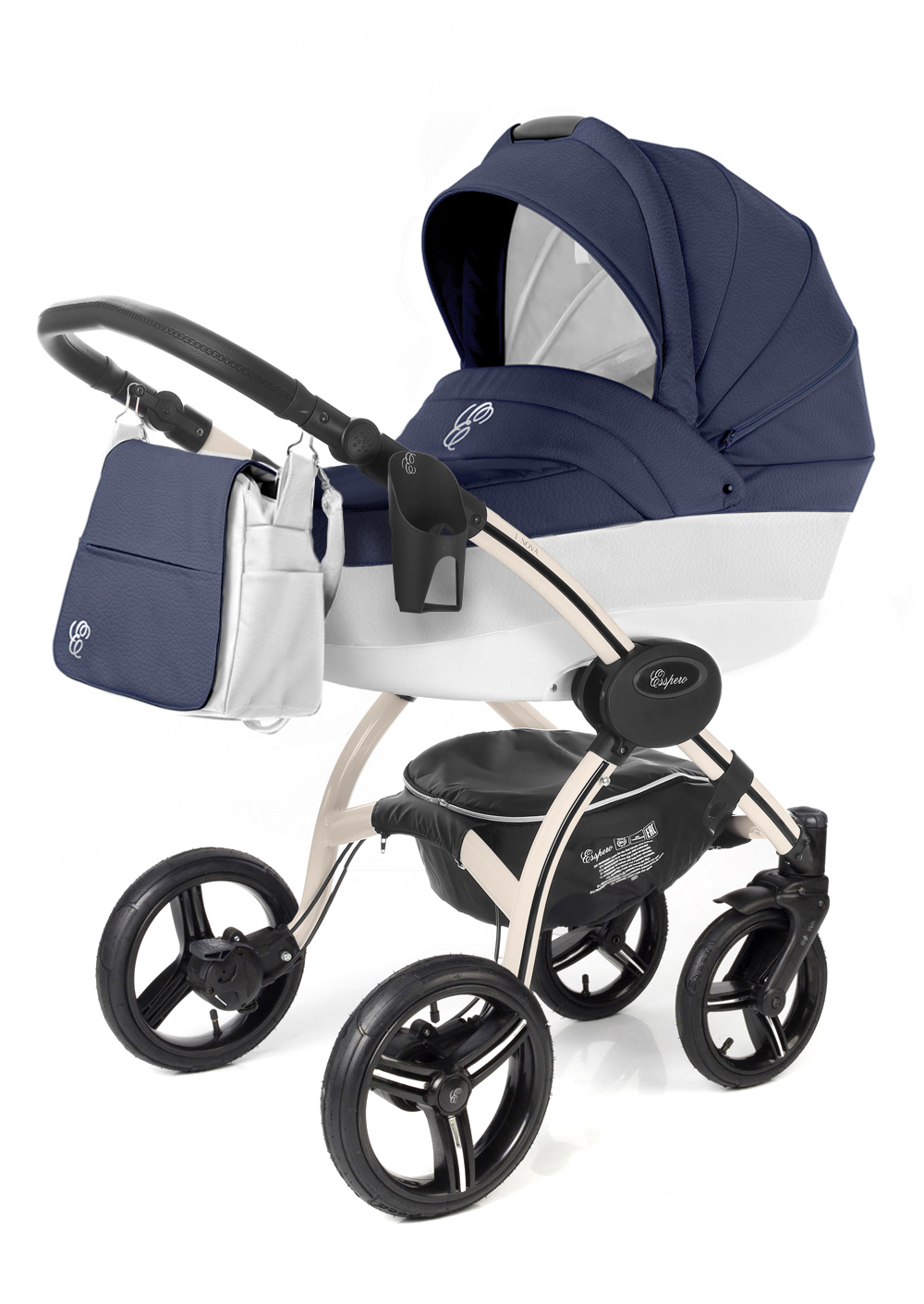 Коляска для новорожденных Esspero Grand I-Nova (шасси Beige) Mar leatherette