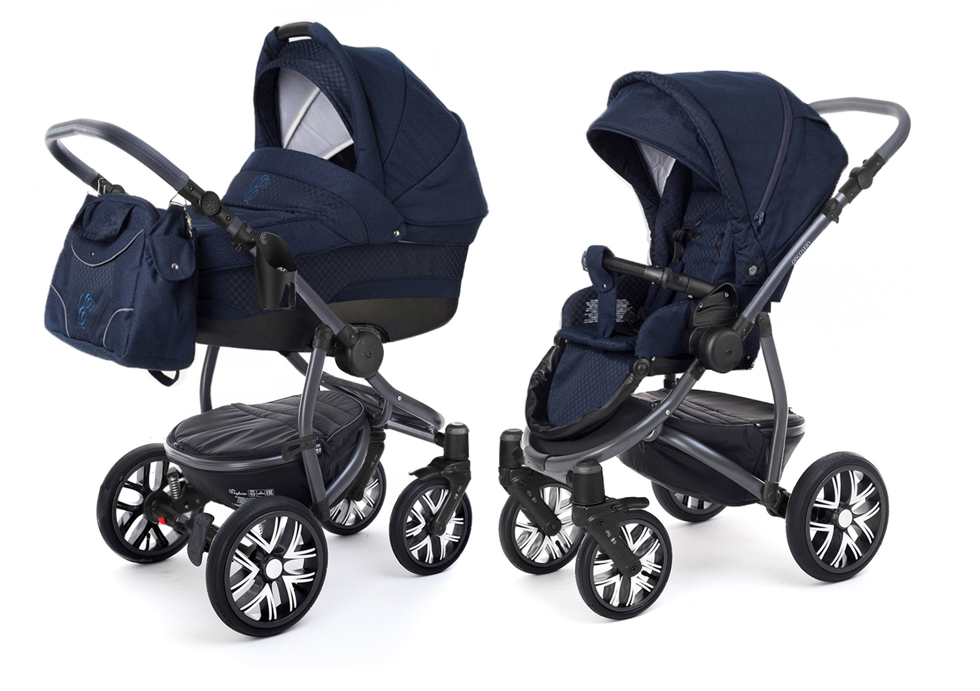 Коляска 2 в 1 Esspero Discovery (шасси Graphite) Mar Carbon