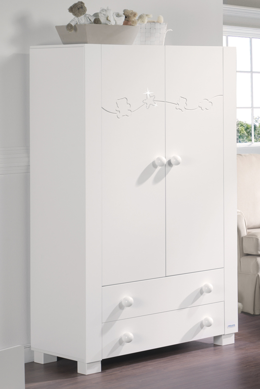Детский шкаф Micuna Juliette Luxe со стразами Swarovski A-1549 White