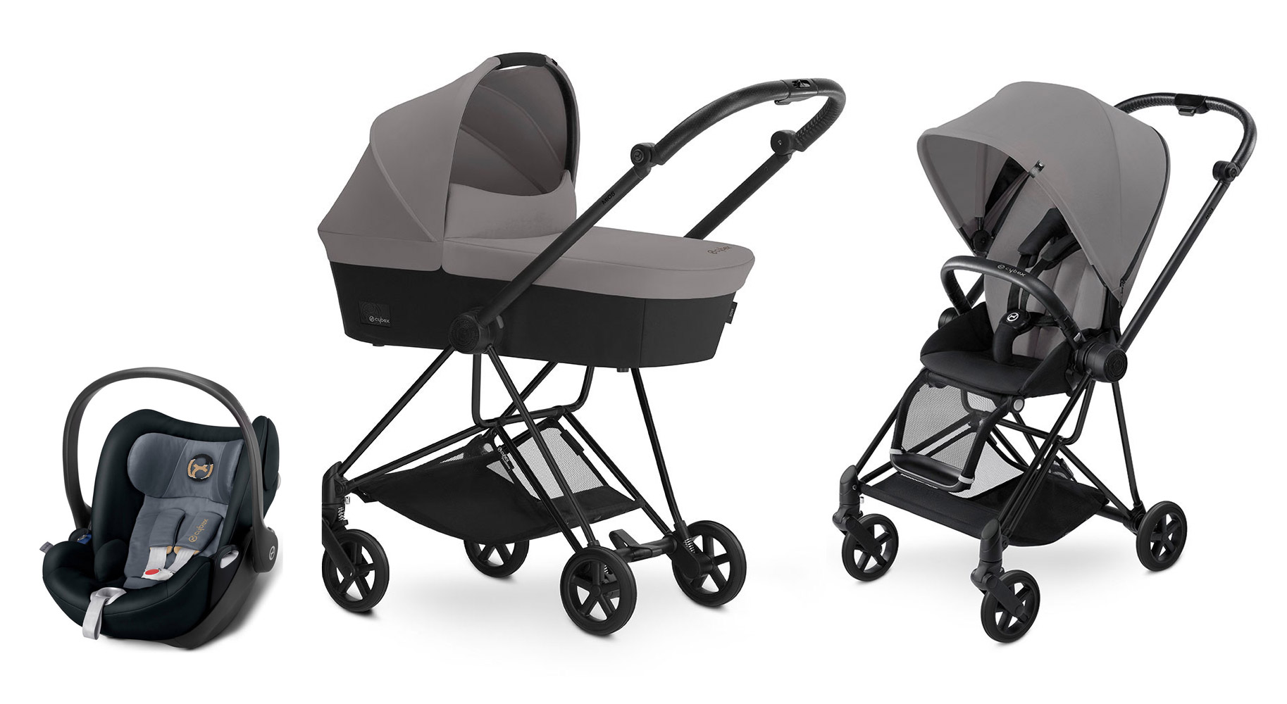 Коляска 3 в 1 Cybex MIOS (шасси Black) Manhattan Grey