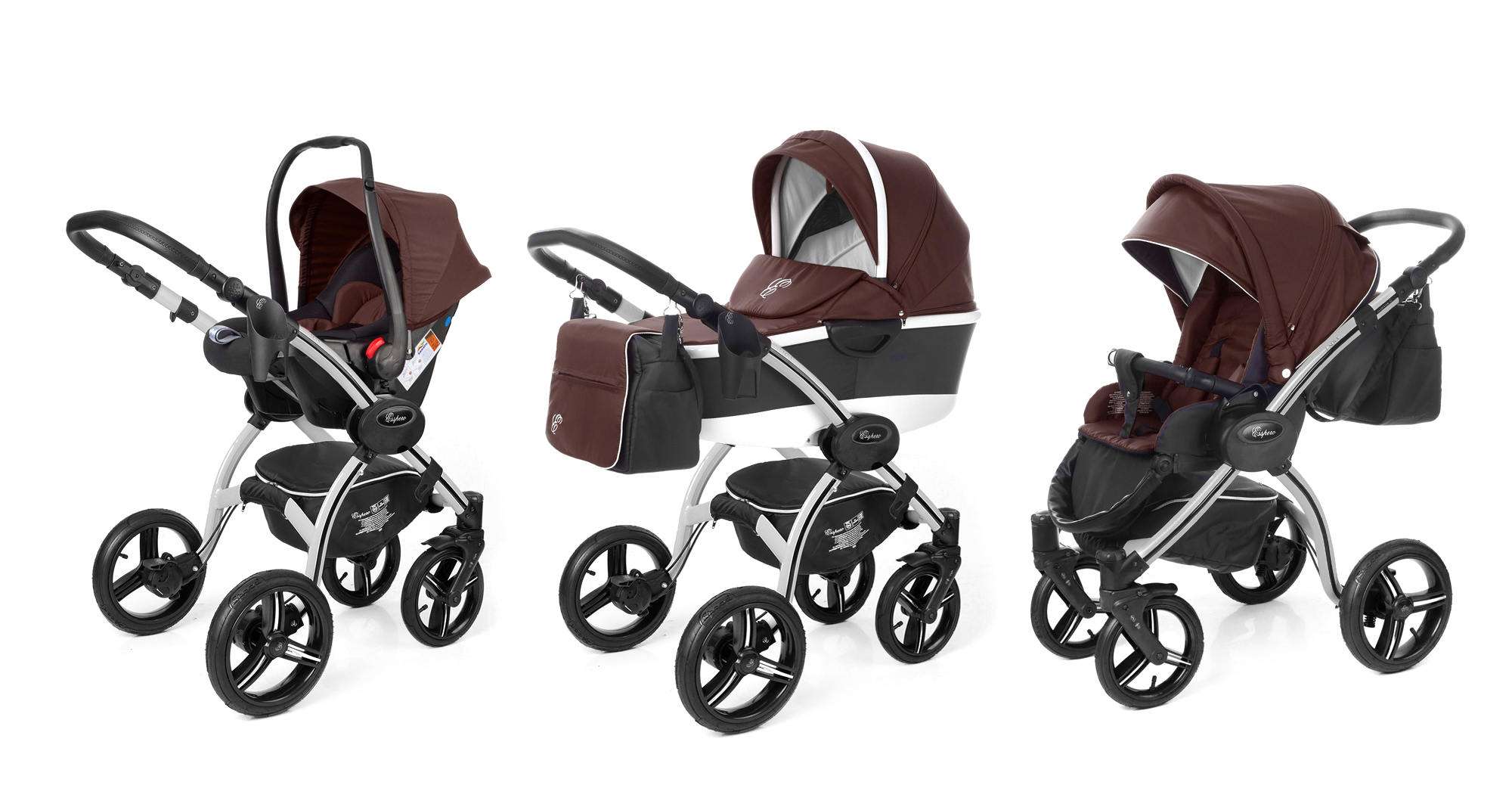 Коляска 3 в 1 Esspero I-Nova Alu (шасси Grey) Brown