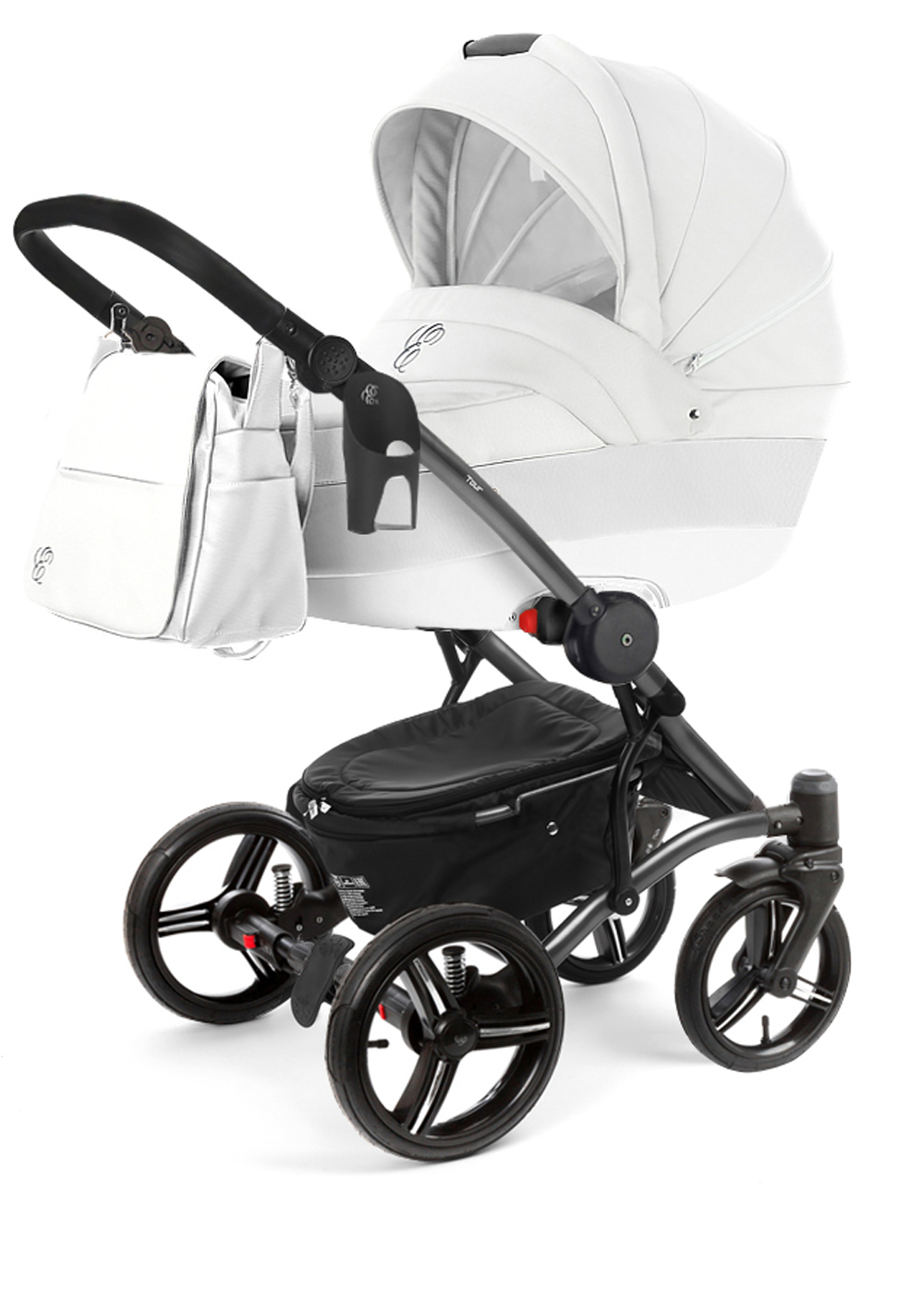 Коляска для новорожденных Esspero Tour Leatherette (шасси White) Argtic leatherette
