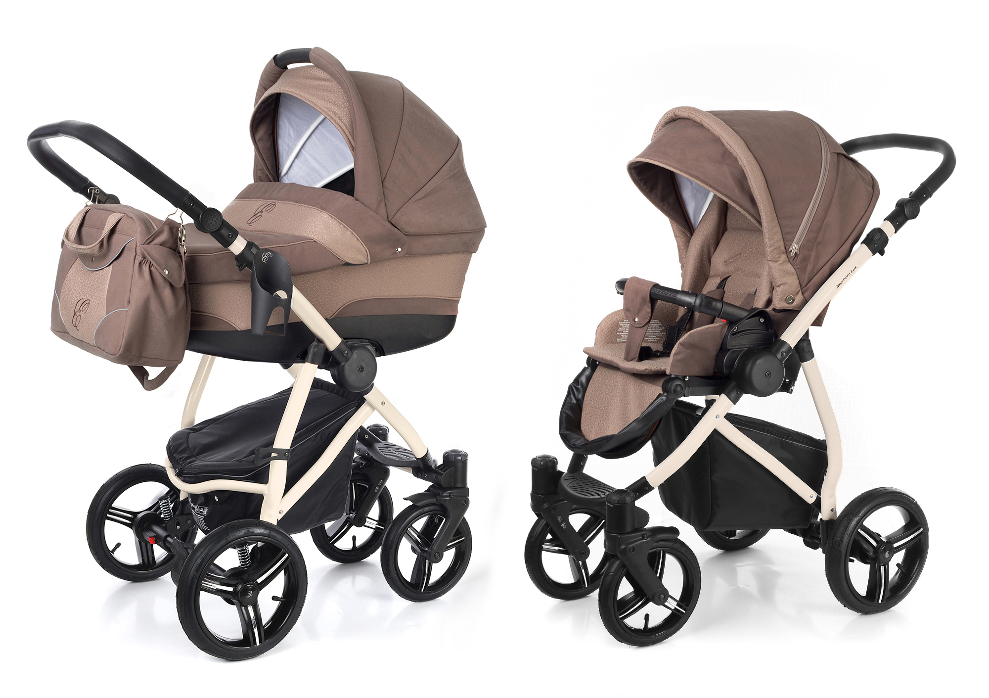 Коляска 2 в 1 Esspero Newborn Lux (шасси Beige) Coffee