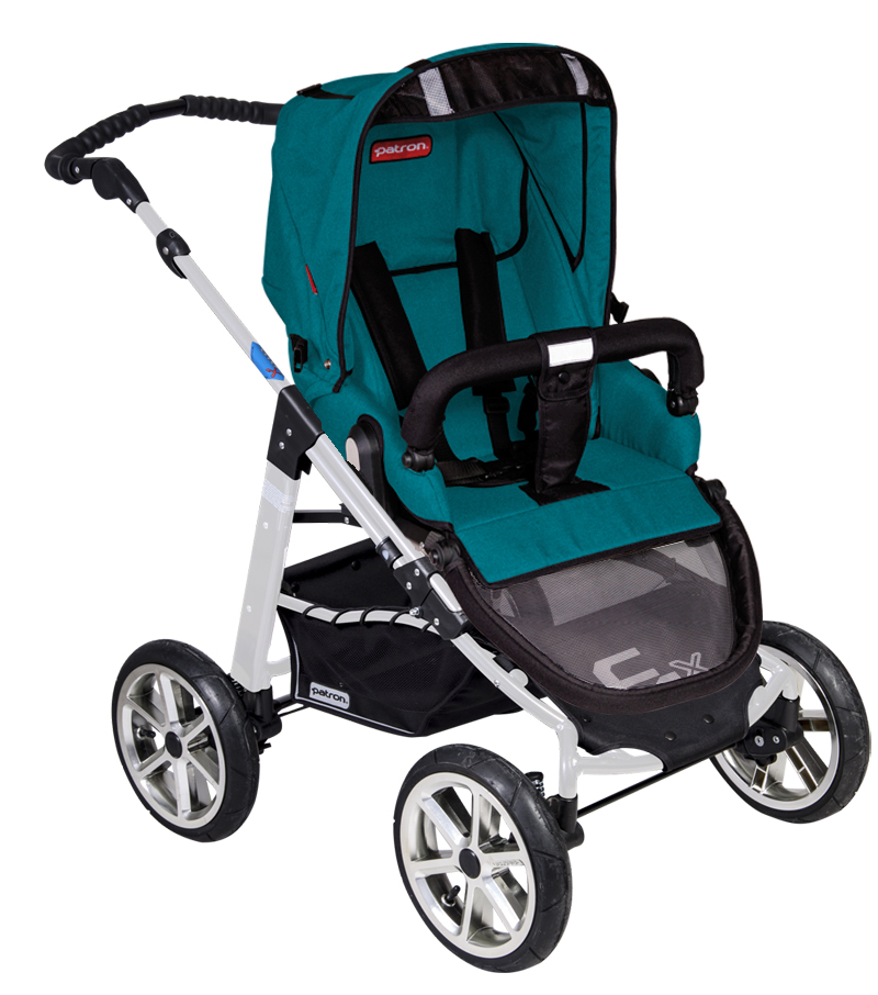 Коляска 2 в 1 Patron Fenix 4XC-S (серебряная рама) spirit teal 655