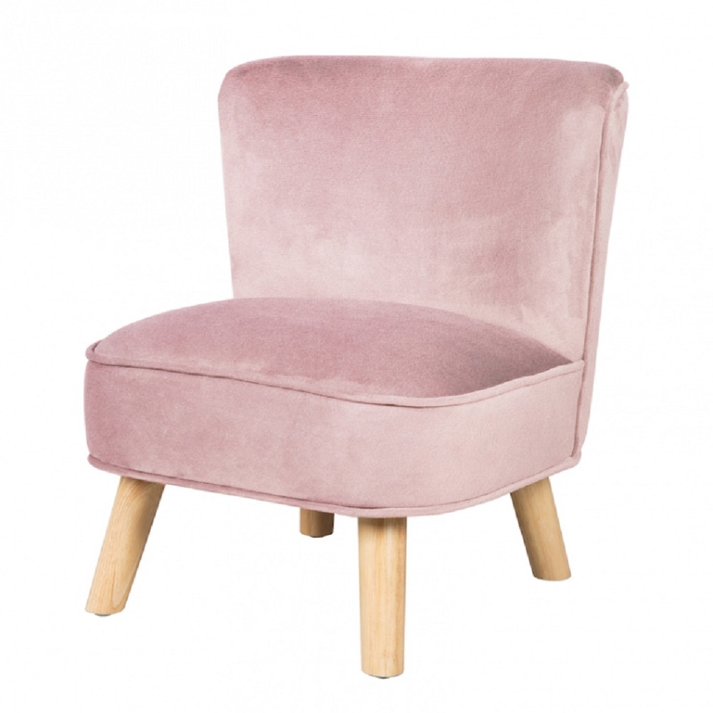 Детское велюровое кресло ROBA Lil Sofa Розовый
