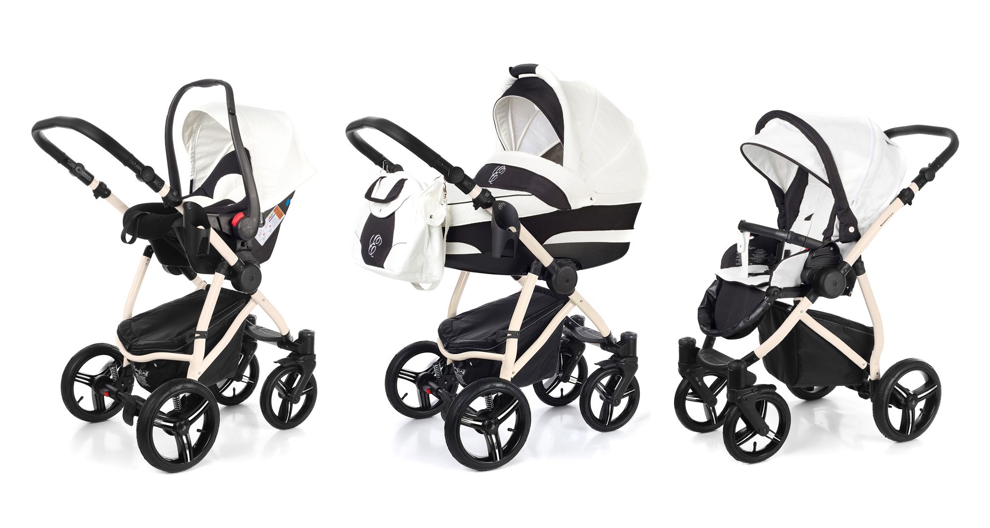 Коляска 3 в 1 Esspero Newborn Lux (шасси Beige) White