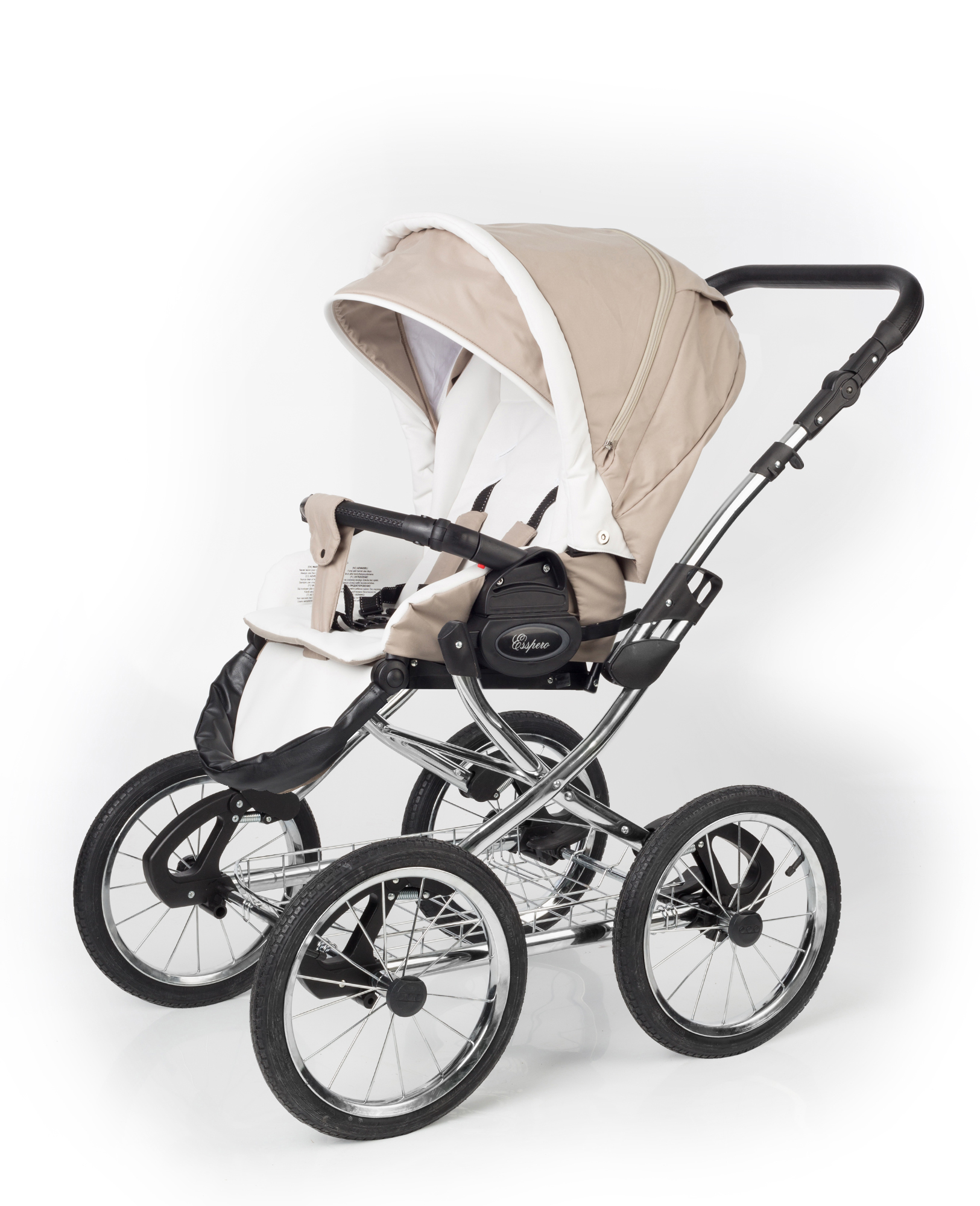Прогулочная коляска Esspero Classic (шасси Chrome) Khakki Lux