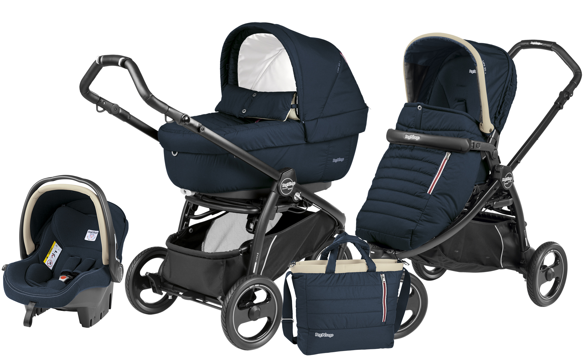 Коляска 3 в 1 Peg Perego Book Scout Elite Set Modular Breeze Blue