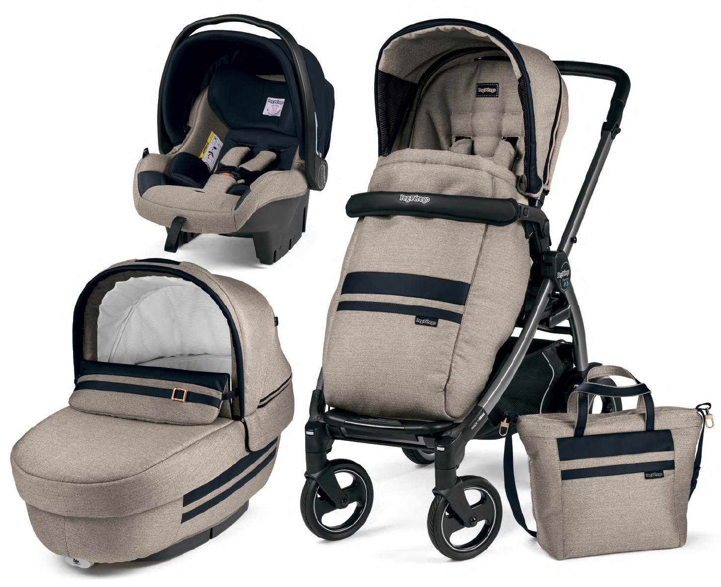 Peg-Perego Book Plus S Modular System Luxe Ecru