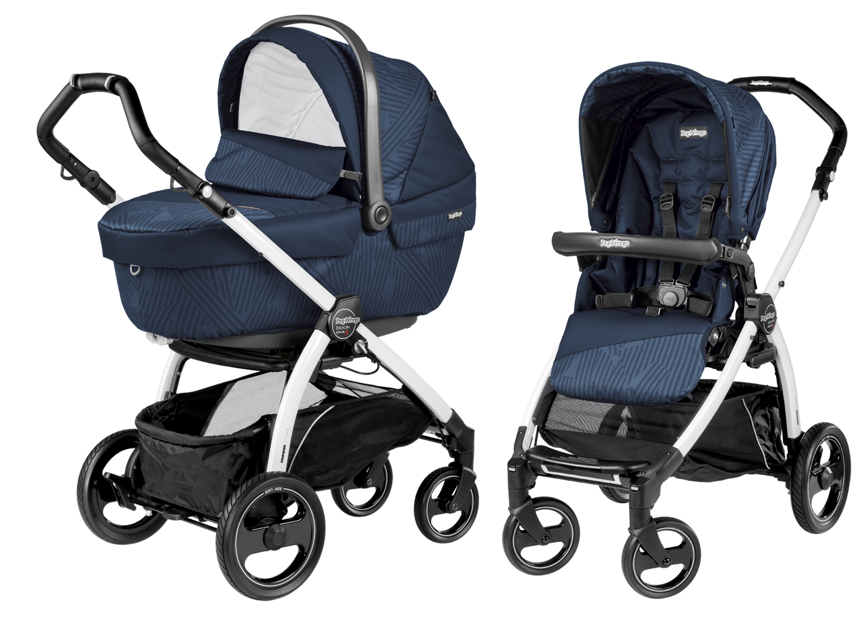 Коляска 2 в 1 Peg-Perego Book Plus S Geo Navy