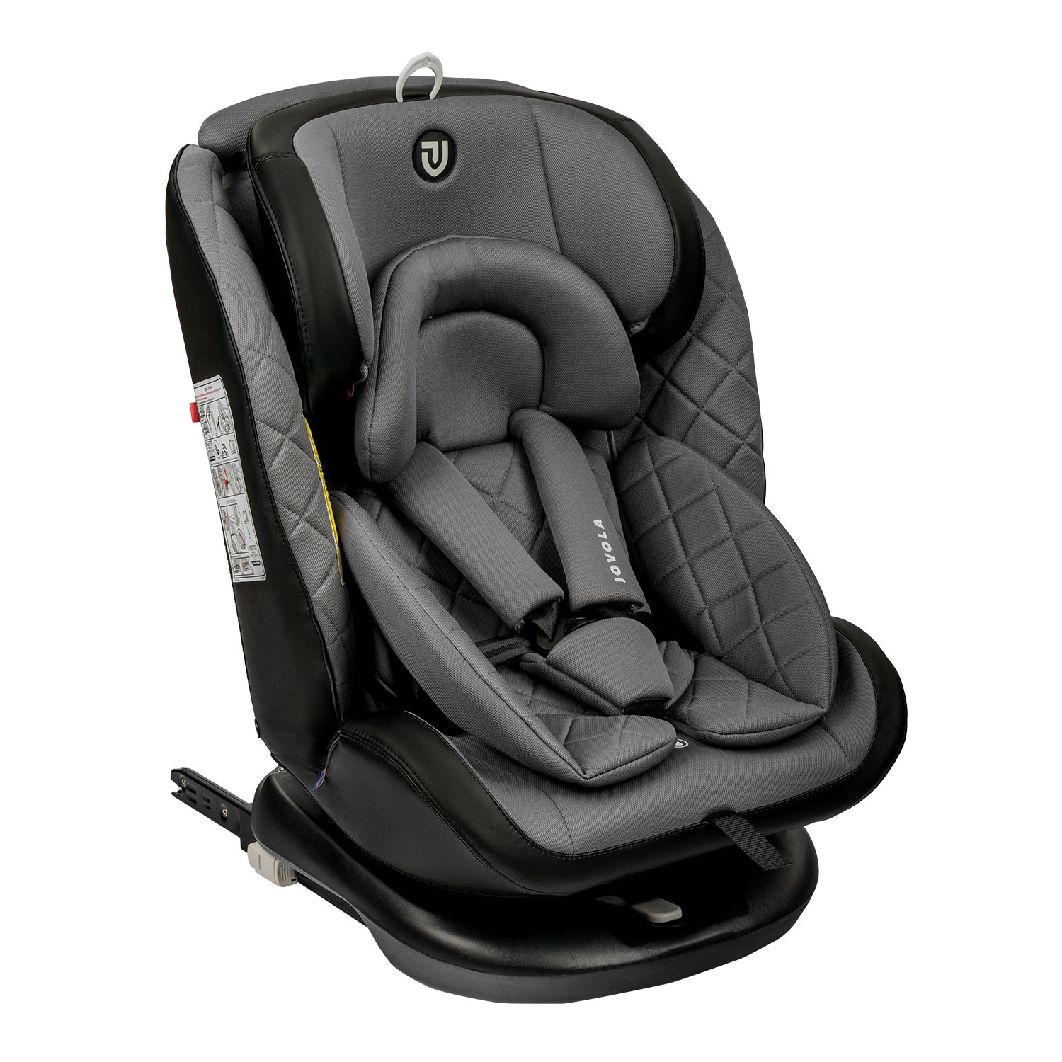 Автокресло Indigo Fuller ISOFIX, группа 0+1+2+3 серый-черный