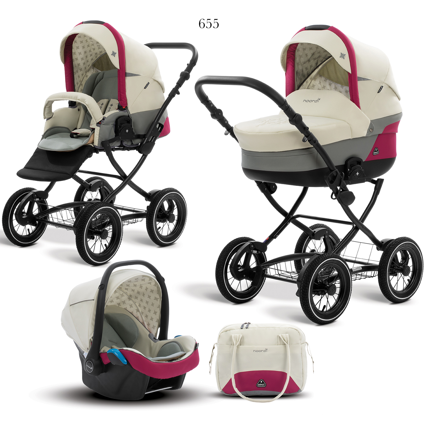 Коляска 3 в 1 Noordi Polaris Classic 655