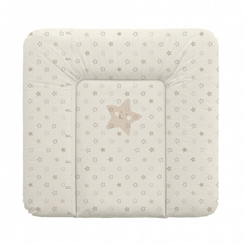 Пеленальный матрац 70x75 см Ceba Baby мягкий на комод Stars Beige