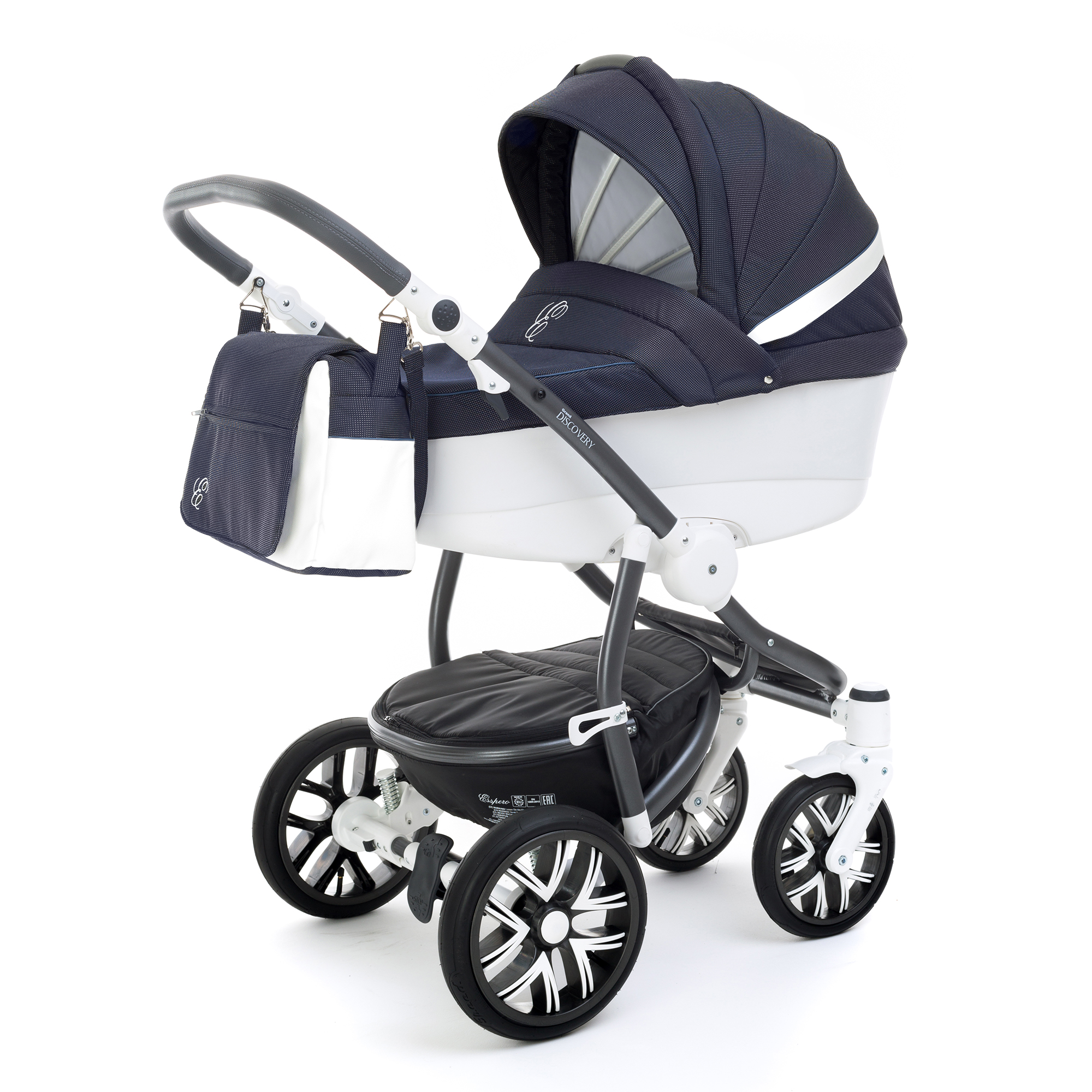 Коляска для новорожденных Esspero Grand Discovery (шасси Graphite White) Sky Star
