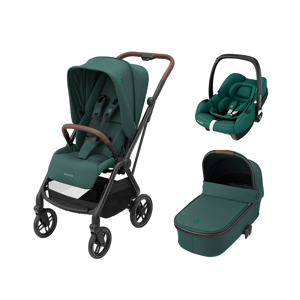 Коляска 3 в 1 Maxi-Cosi Leona CabrioFix I-Size Essential Green