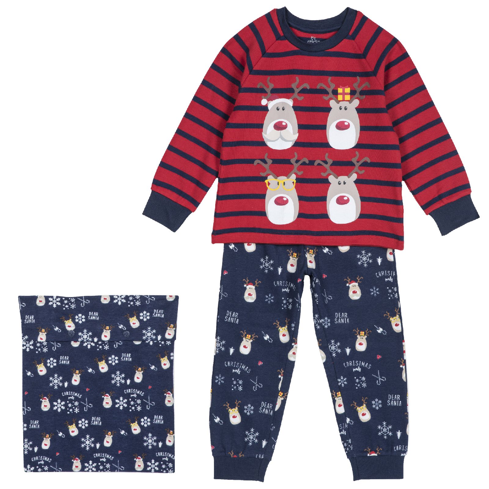 Пижама Chicco, принт dear santa, цвет красный Красный, р.86